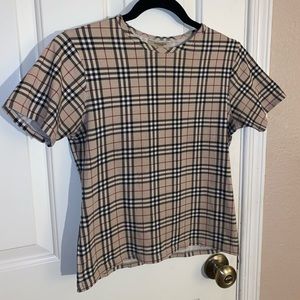 Short-Sleeve Burberry Check Tee